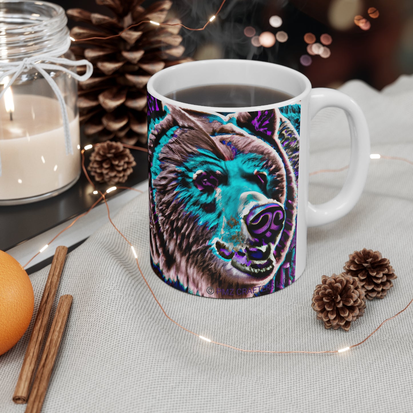 Ceramic Mug 11oz - Mug Grizzle Bear 0001