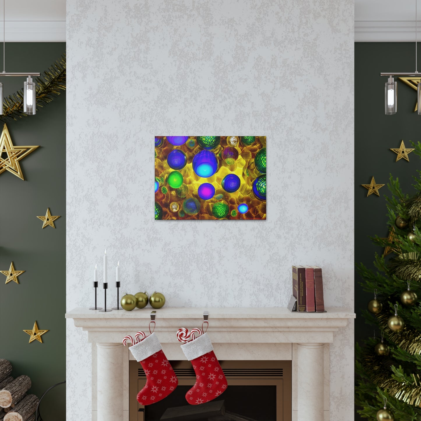 Canvas Gallery Wraps - 3D Vibrant Circles 0001