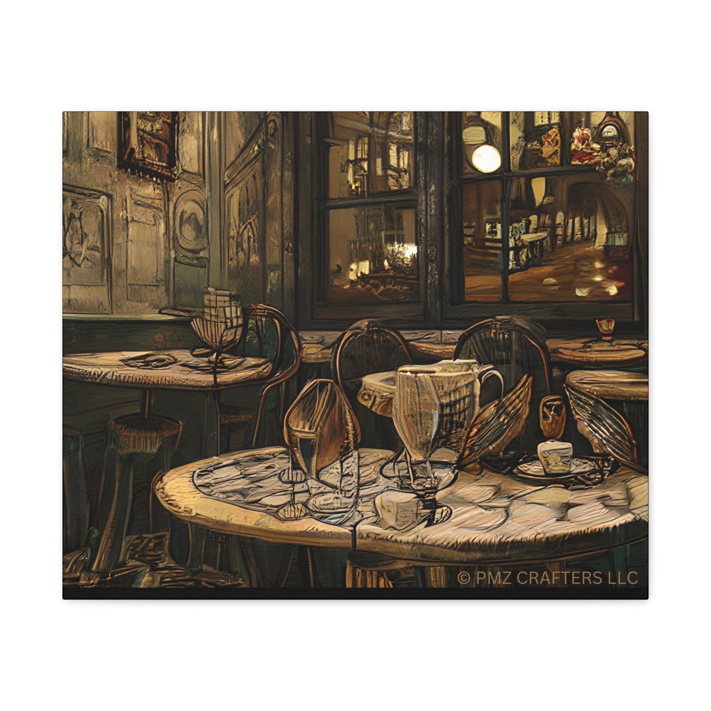 Canvas Gallery Wraps - Cafe Table Brown 0002