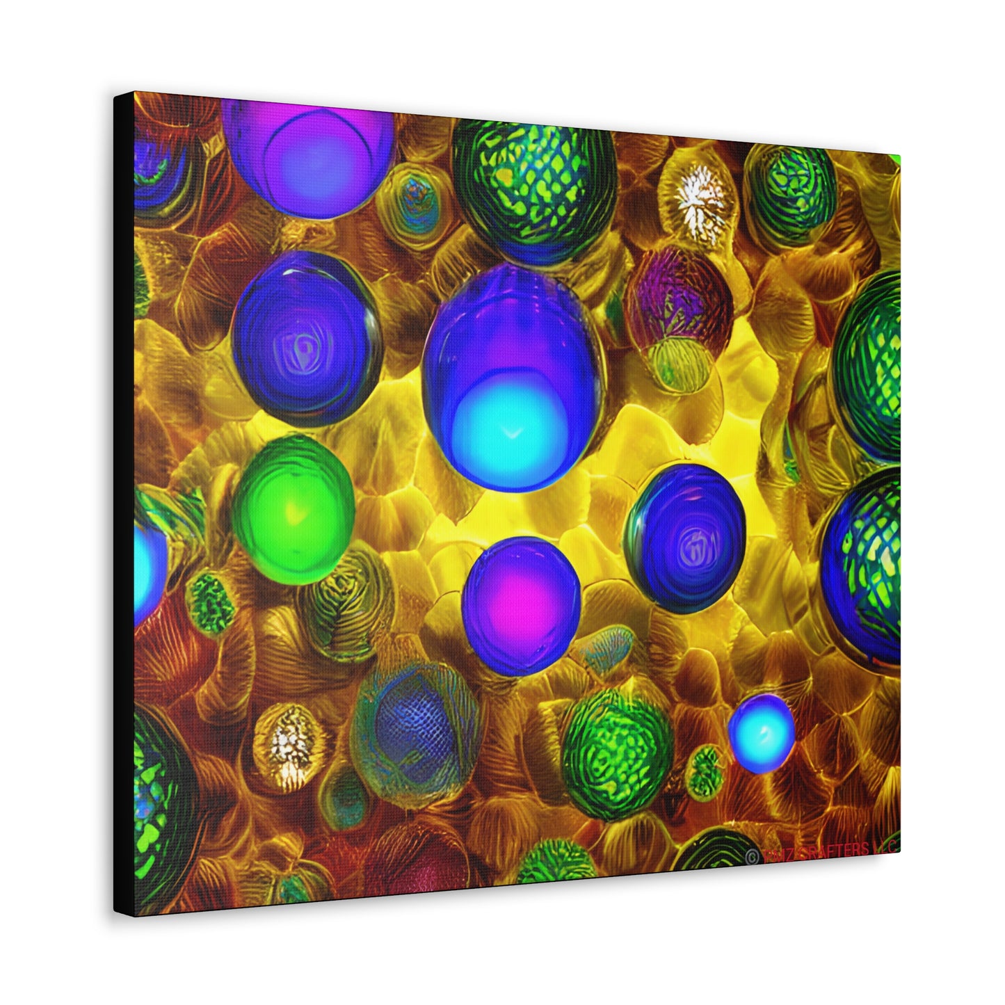 Canvas Gallery Wraps - 3D Vibrant Circles 0001