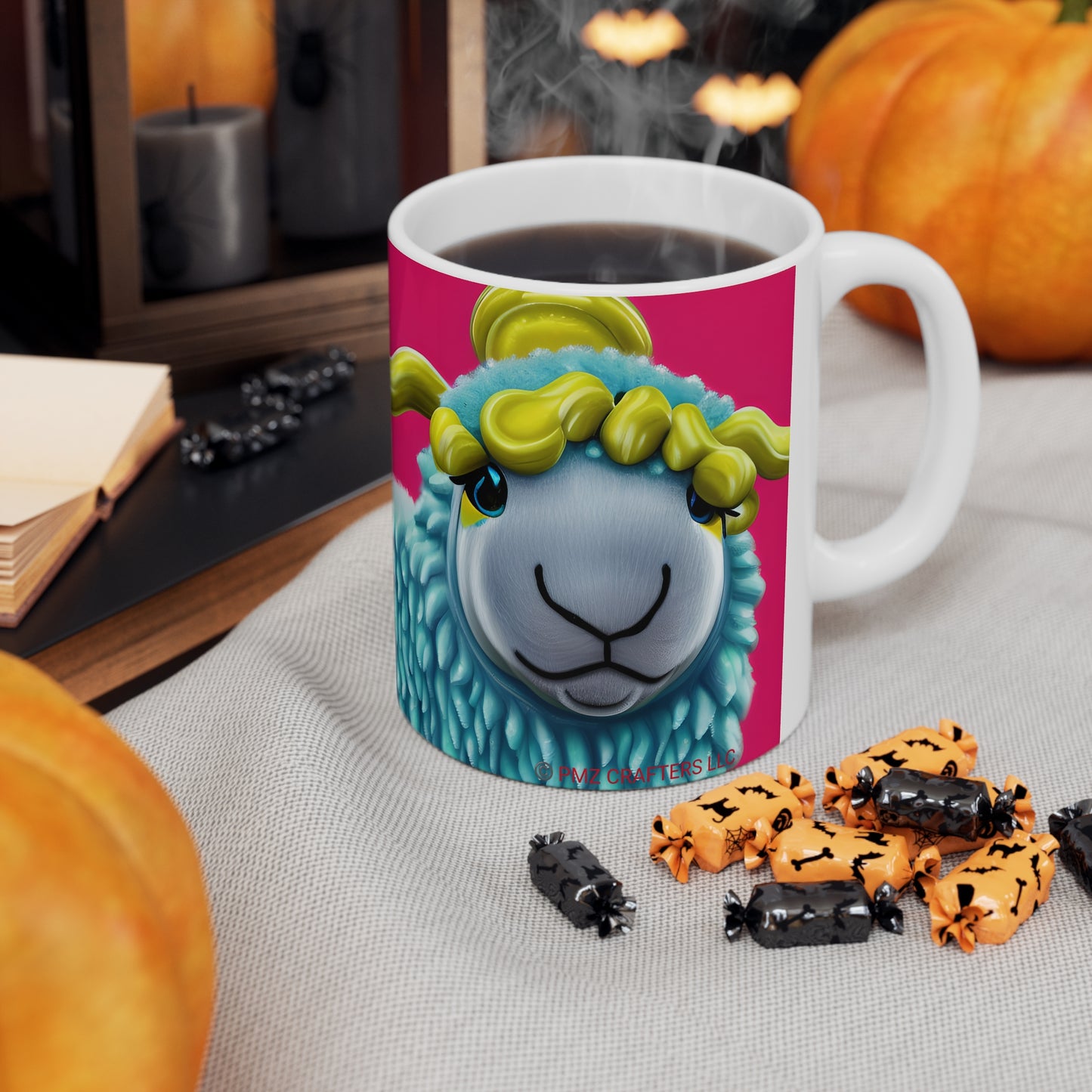 Ceramic Mug 11oz - Blue Sheep 0001