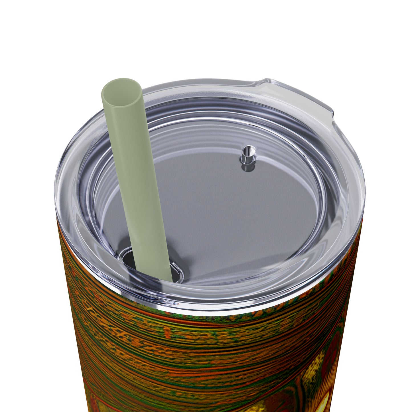 Skinny Tumbler with Straw, 20oz - Cafe Table Shadows 0001