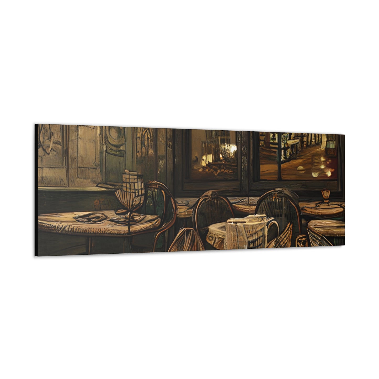 Canvas Gallery Wraps - Cafe Table Brown 0002