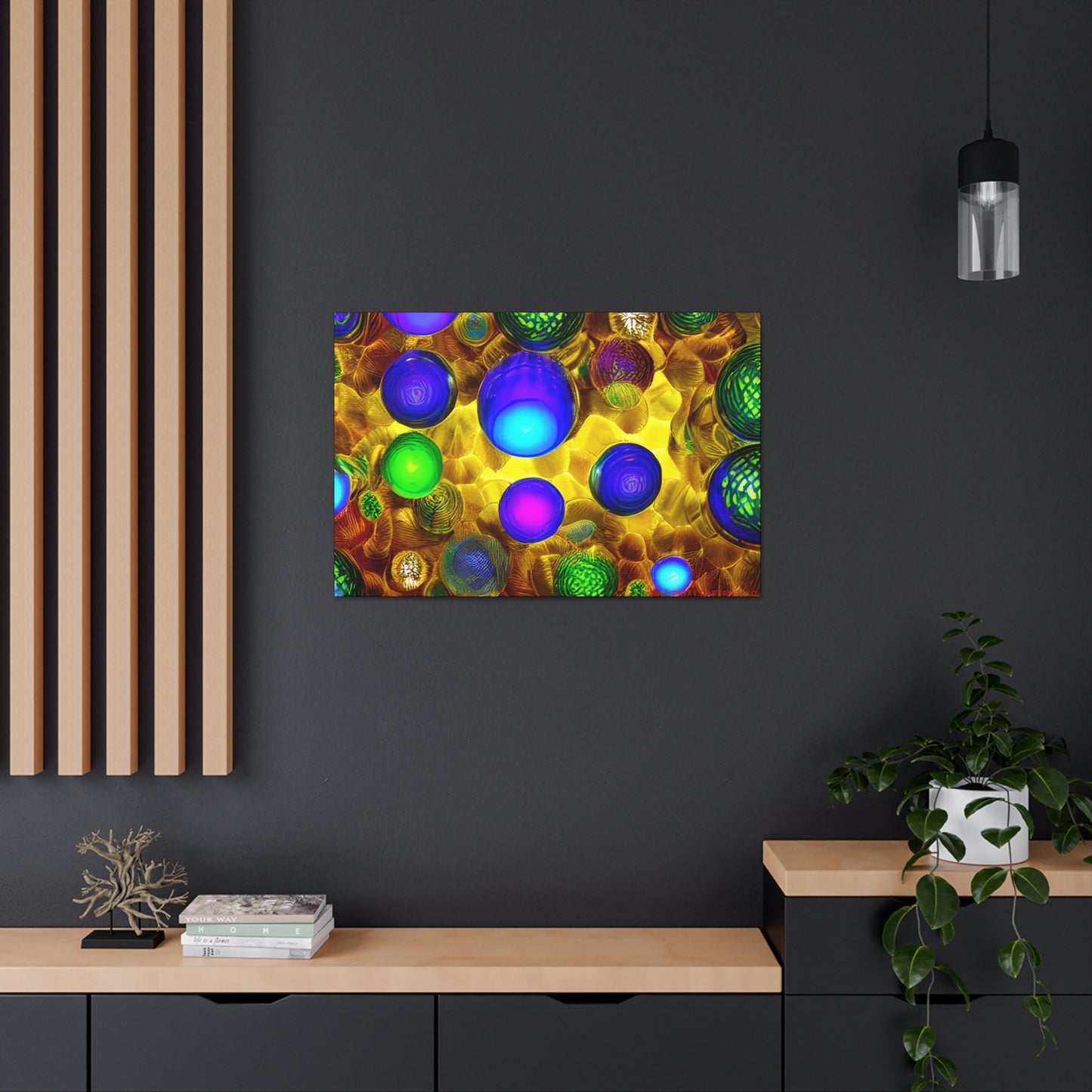Canvas Gallery Wraps - 3D Vibrant Circles 0001