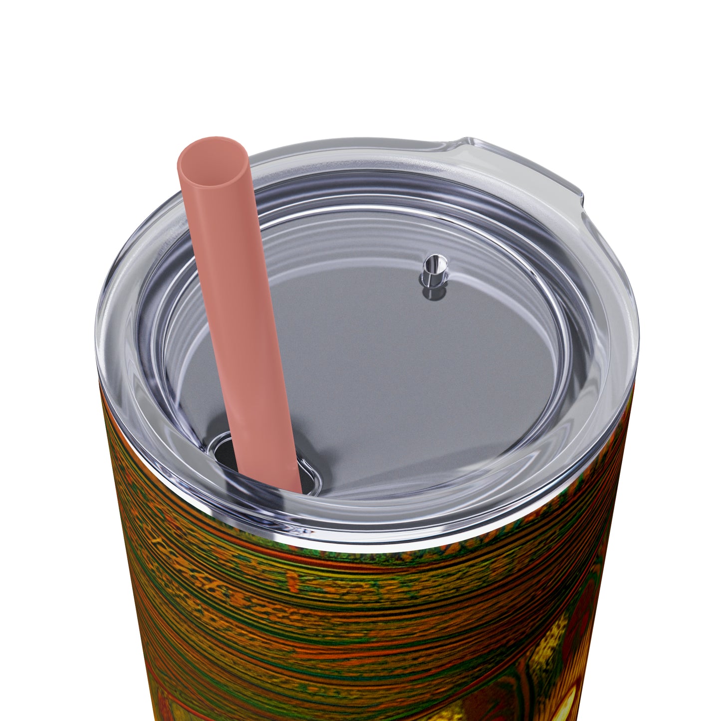 Skinny Tumbler with Straw, 20oz - Cafe Table Shadows 0001