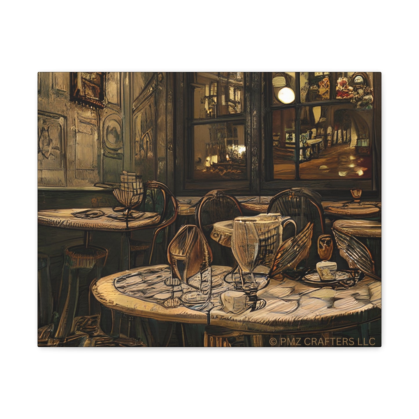 Canvas Gallery Wraps - Cafe Table Brown 0002