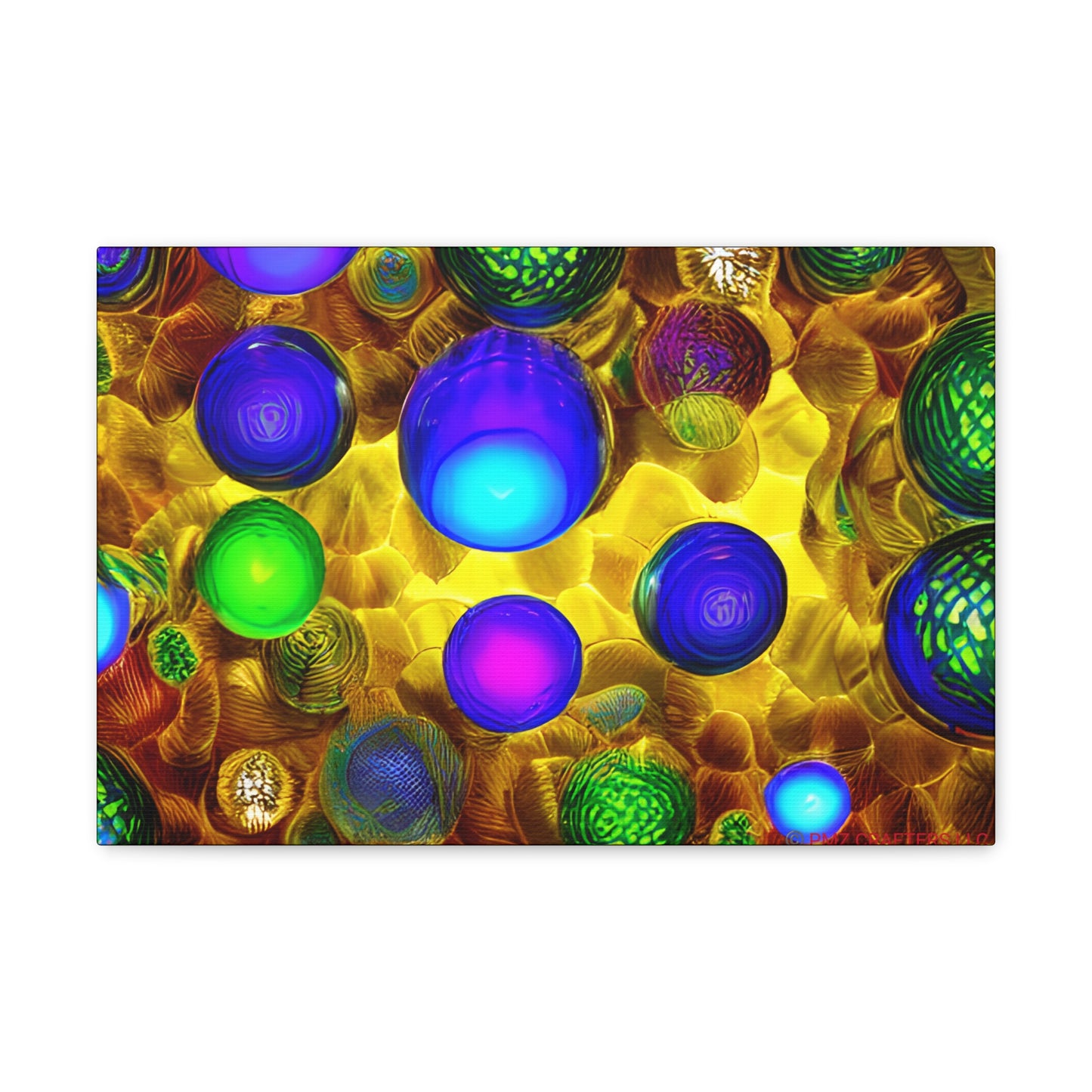 Canvas Gallery Wraps - 3D Vibrant Circles 0001