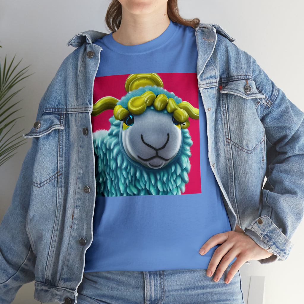 Unisex Heavy Cotton Tee - Blue Sheep 0001