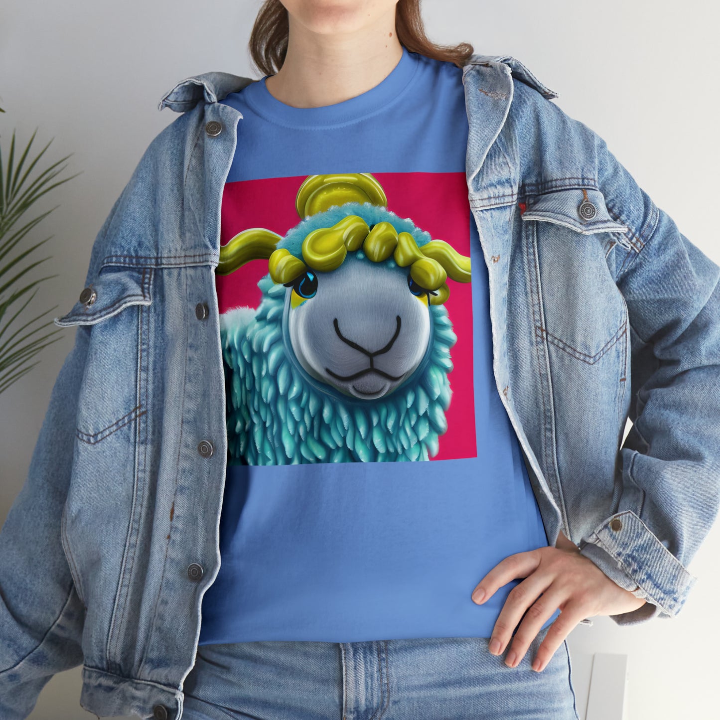 Unisex Heavy Cotton Tee - Blue Sheep 0001