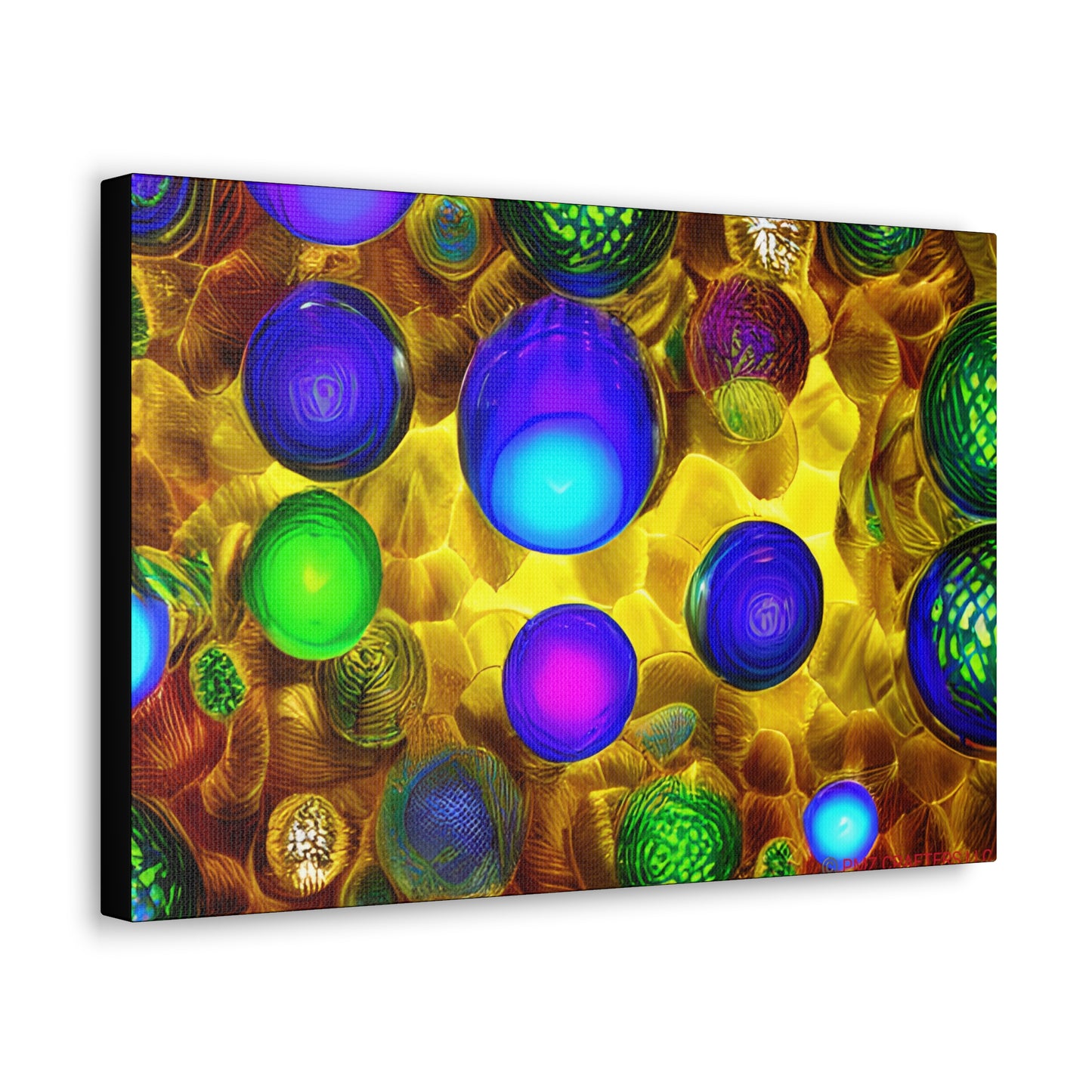 Canvas Gallery Wraps - 3D Vibrant Circles 0001
