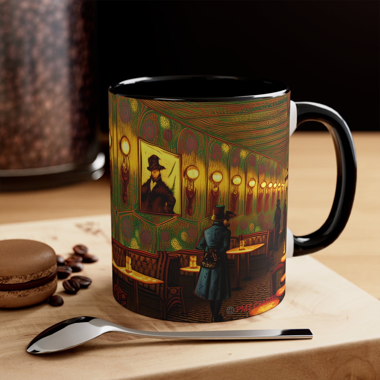 Accent Coffee Mug, 11oz -  Cafe Table Shadow 0001