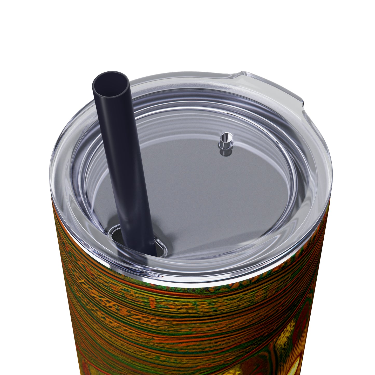 Skinny Tumbler with Straw, 20oz - Cafe Table Shadows 0001
