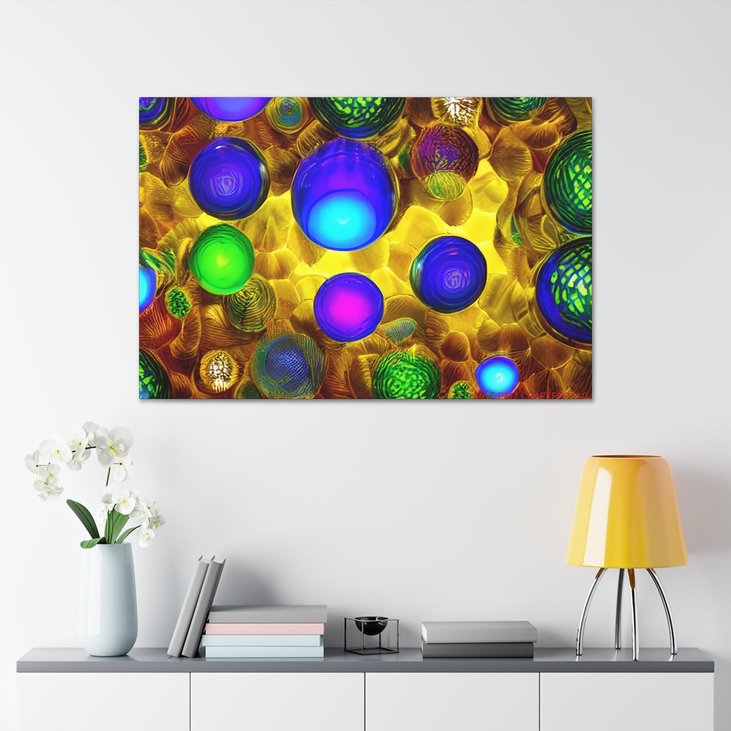 Canvas Gallery Wraps - 3D Vibrant Circles 0001