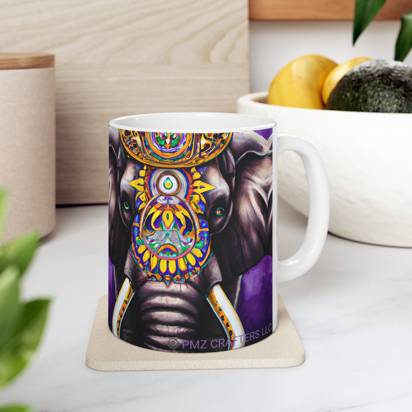 Ceramic Mug 11oz - Majestic Elephant 0001