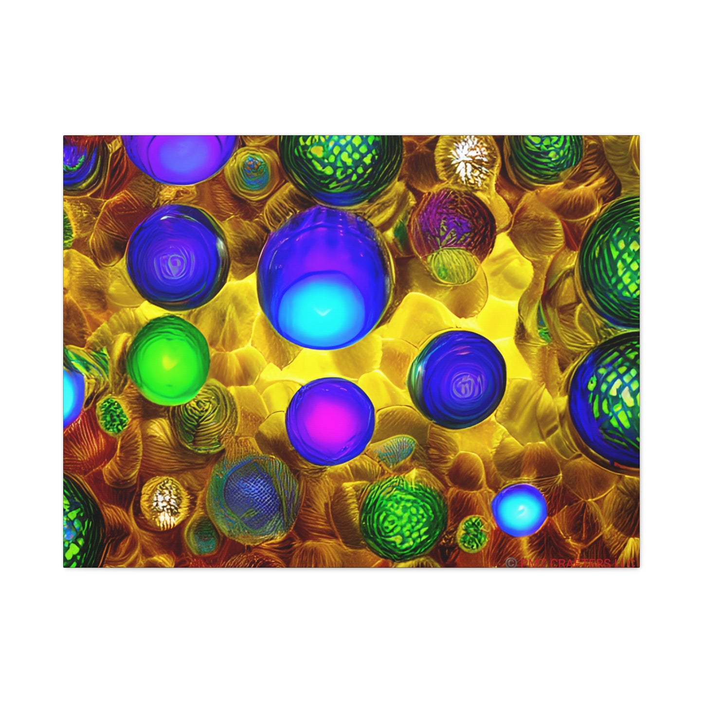 Canvas Gallery Wraps - 3D Vibrant Circles 0001