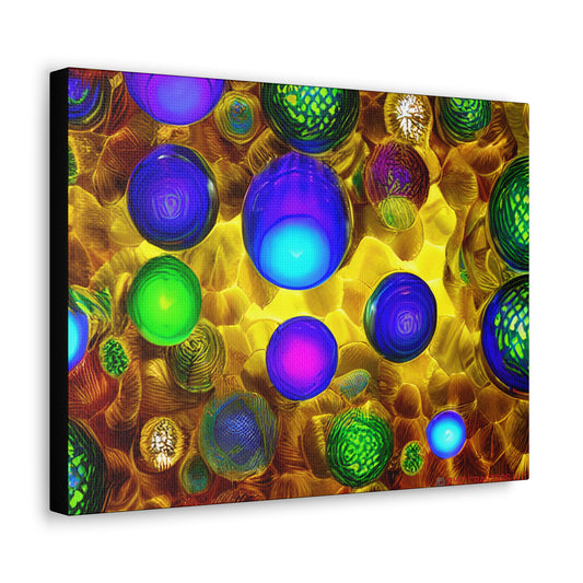 Canvas Gallery Wraps - 3D Vibrant Circles 0001