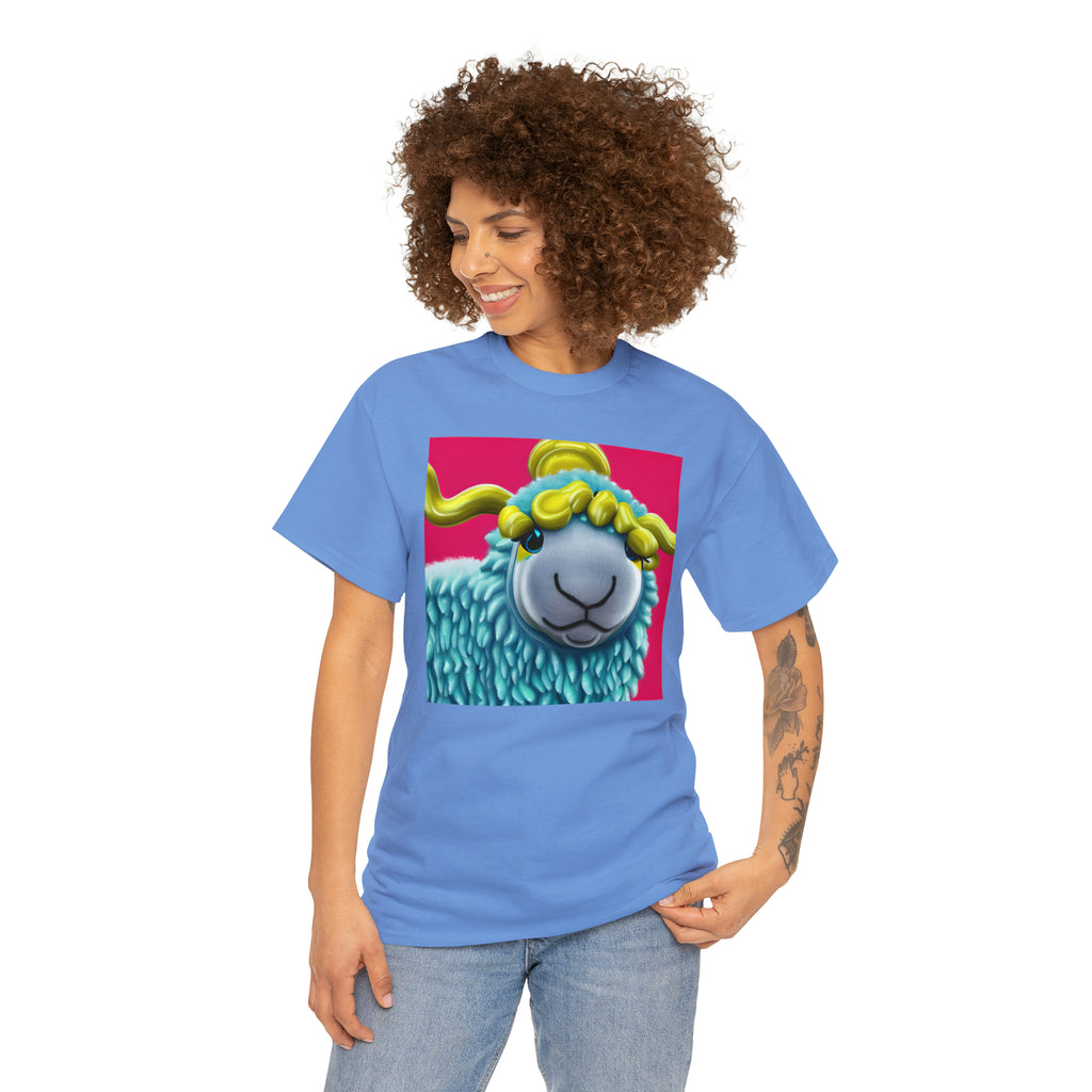 Unisex Heavy Cotton Tee - Blue Sheep 0001