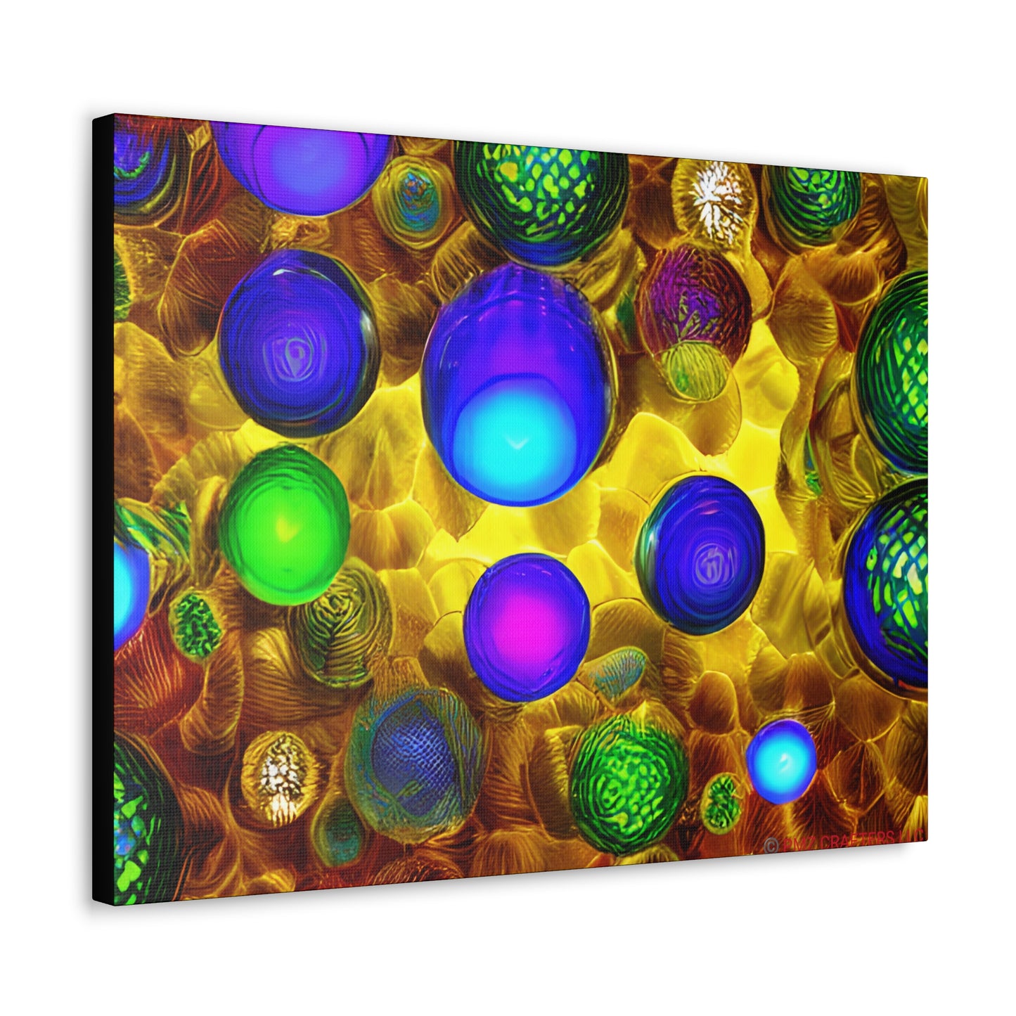 Canvas Gallery Wraps - 3D Vibrant Circles 0001