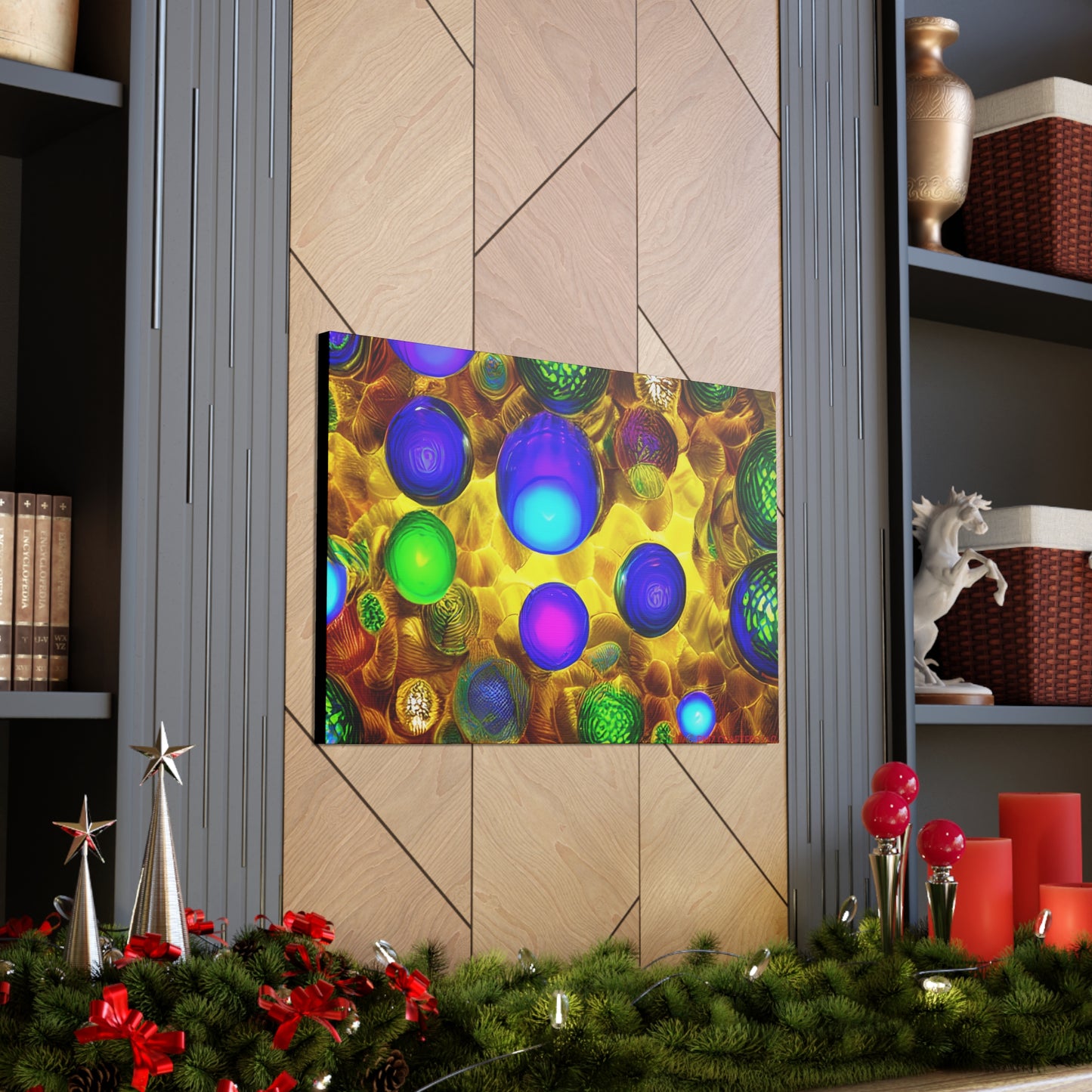 Canvas Gallery Wraps - 3D Vibrant Circles 0001