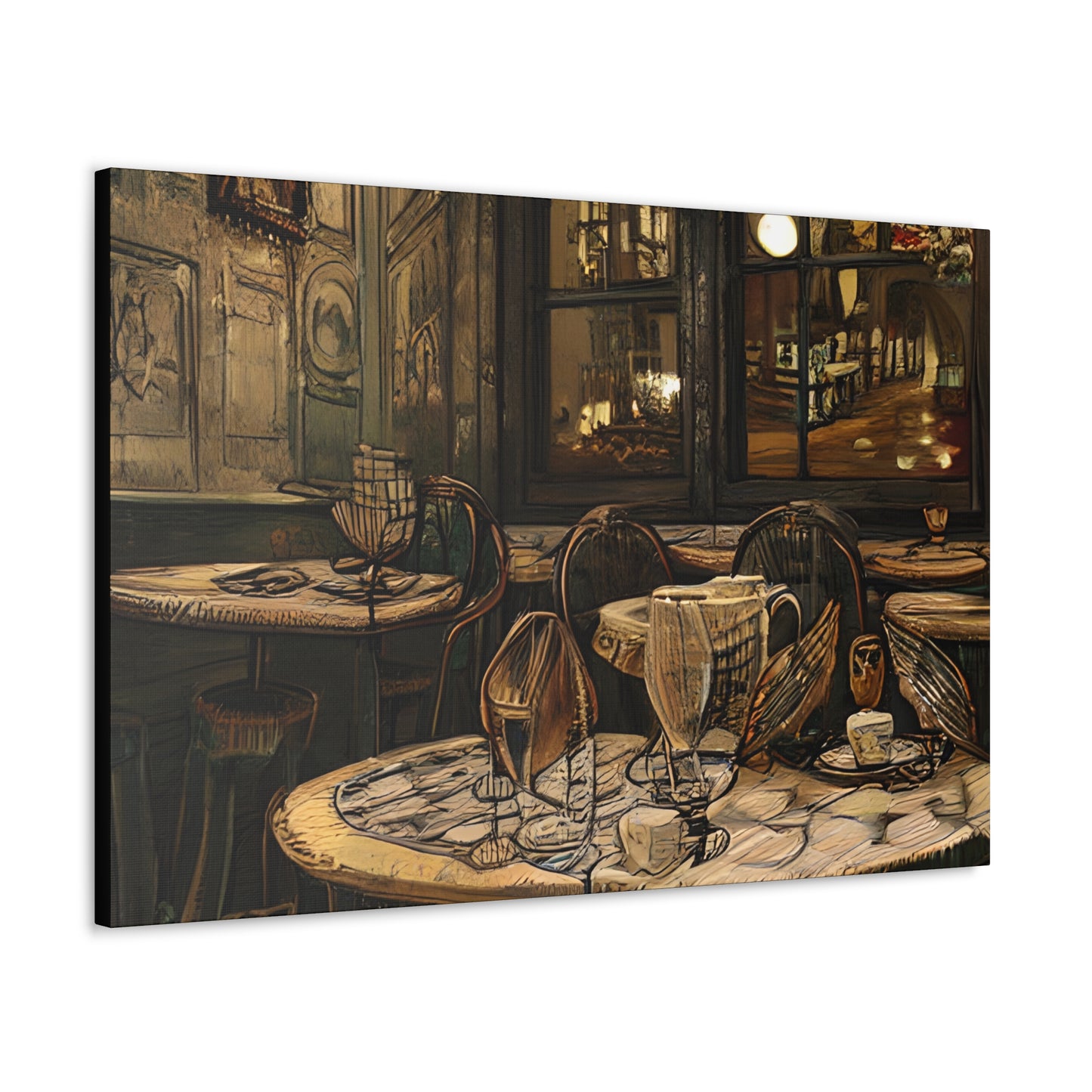 Canvas Gallery Wraps - Cafe Table Brown 0002