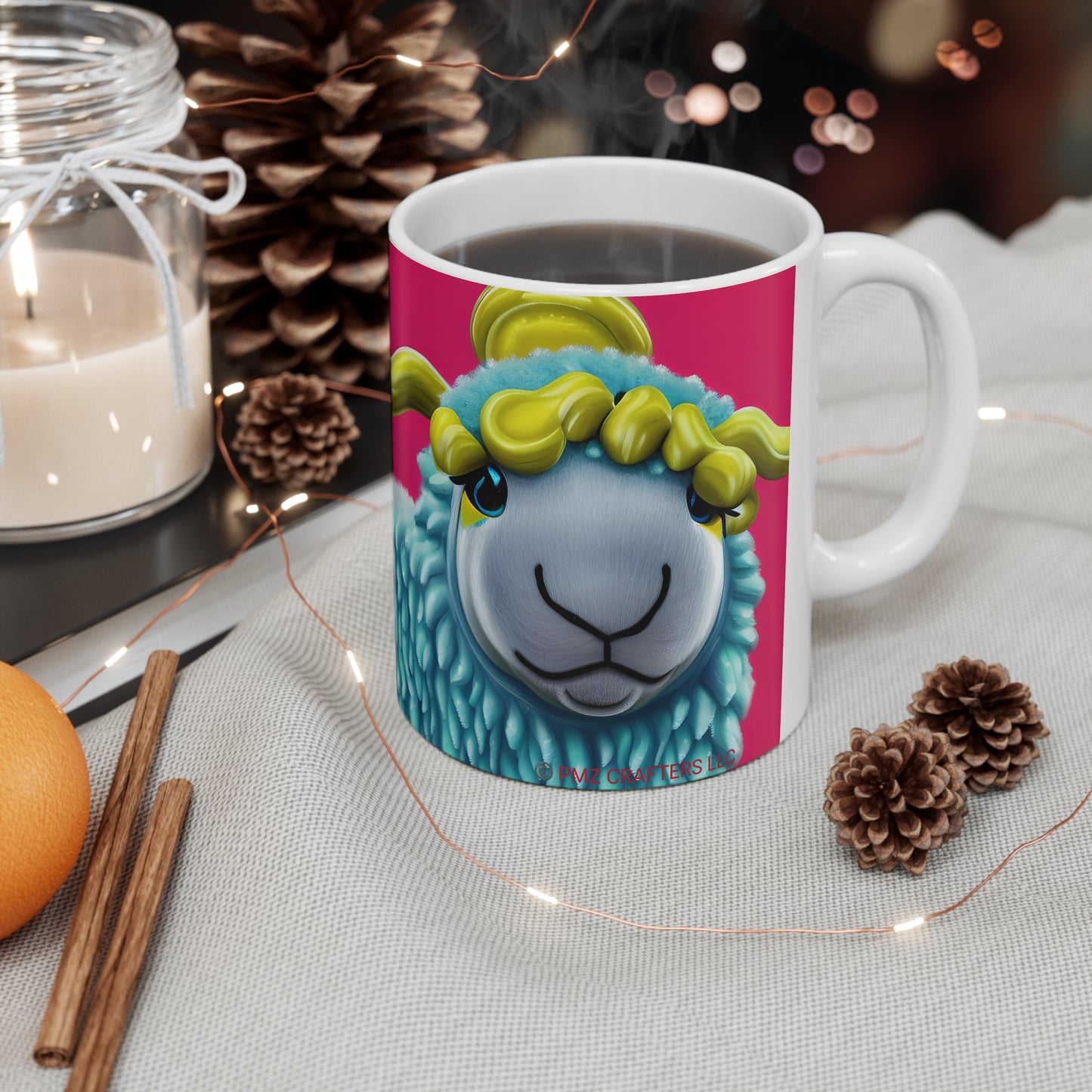 Ceramic Mug 11oz - Blue Sheep 0001