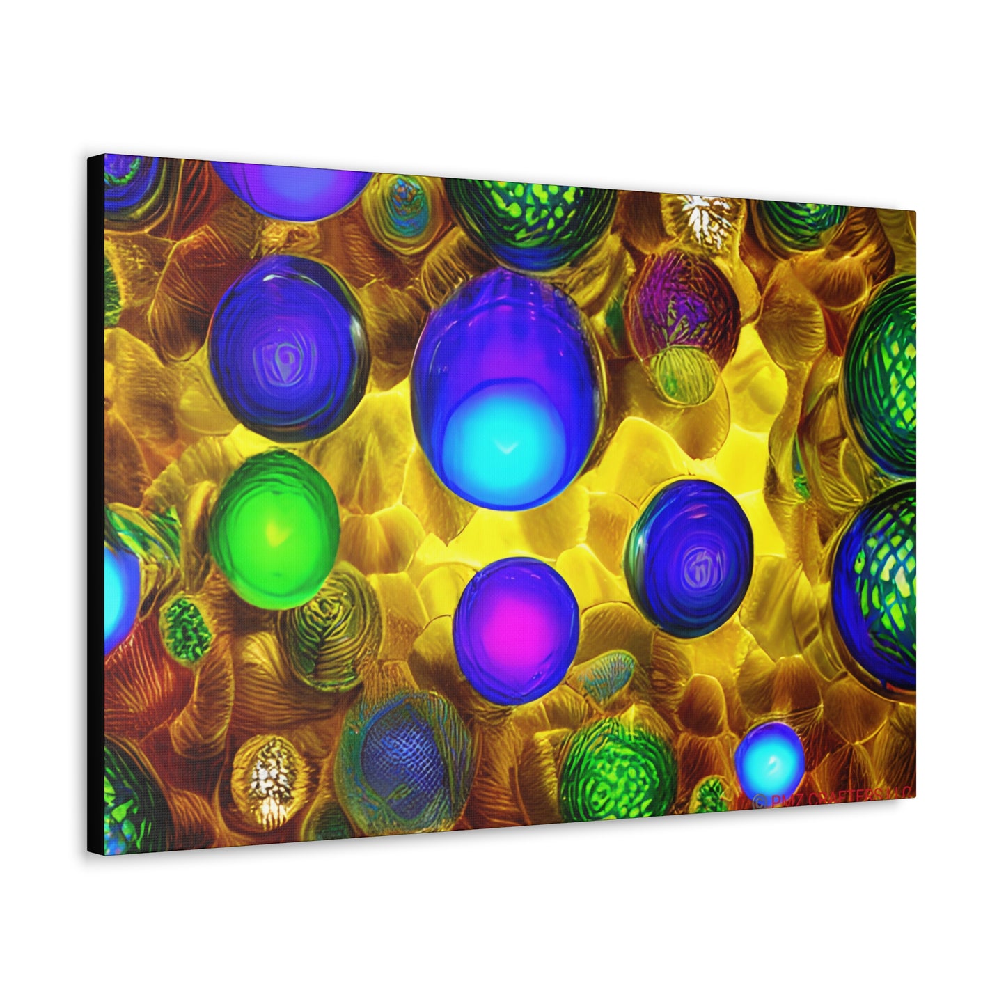 Canvas Gallery Wraps - 3D Vibrant Circles 0001