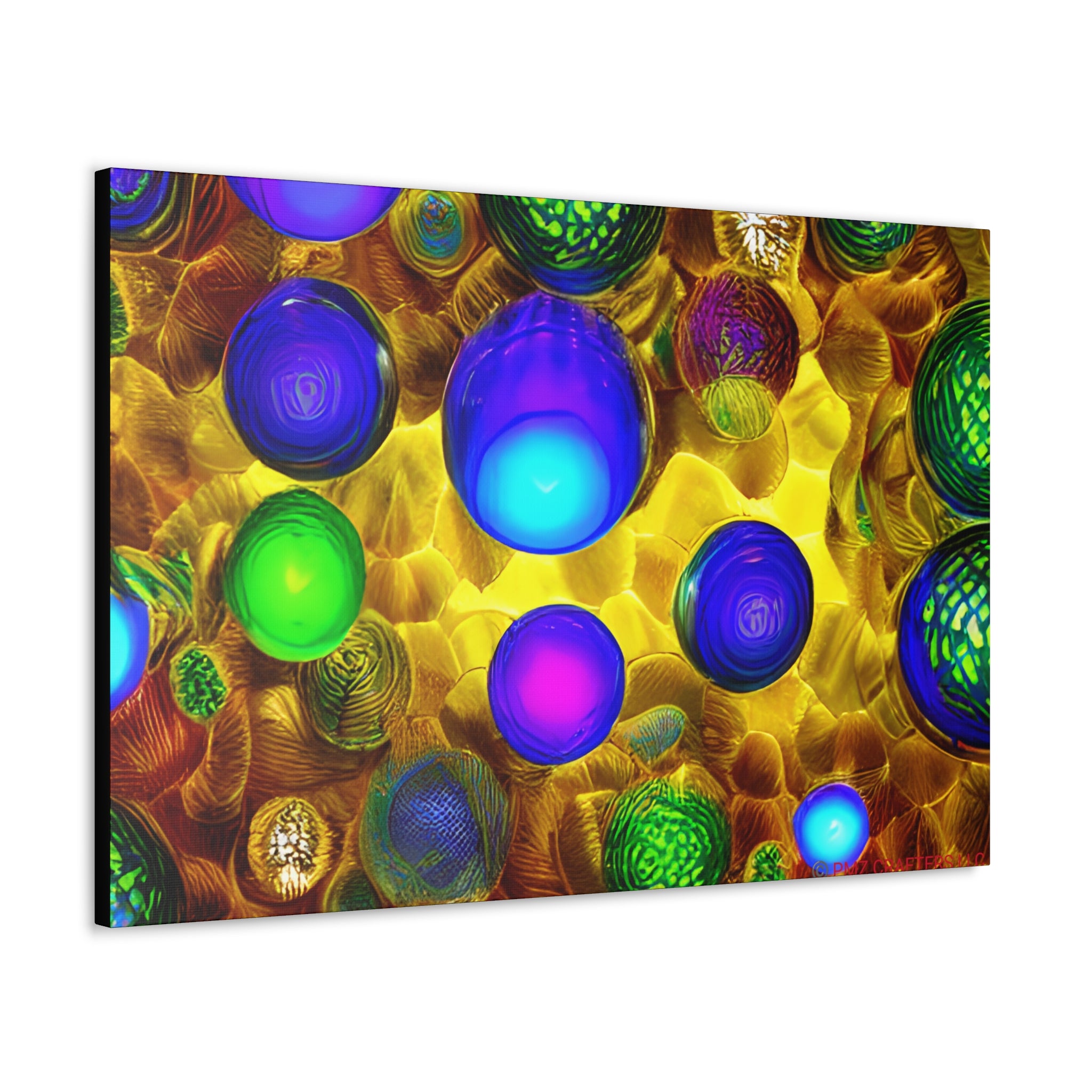 Canvas Gallery Wraps - 3D Vibrant Circles 0001