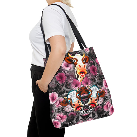 Tote Bag (AOP) - Flower Cow 0001