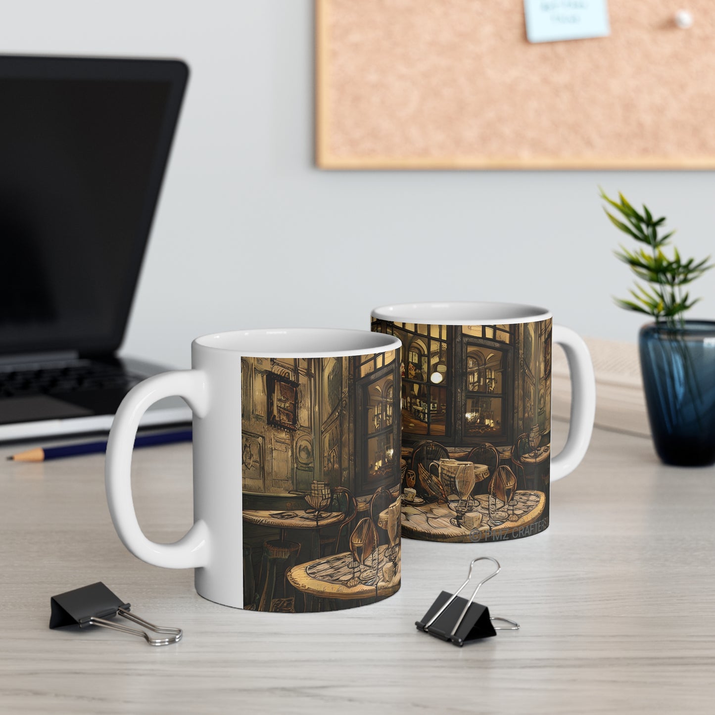 Ceramic Mug 11oz - Cafe Table Brown 0001