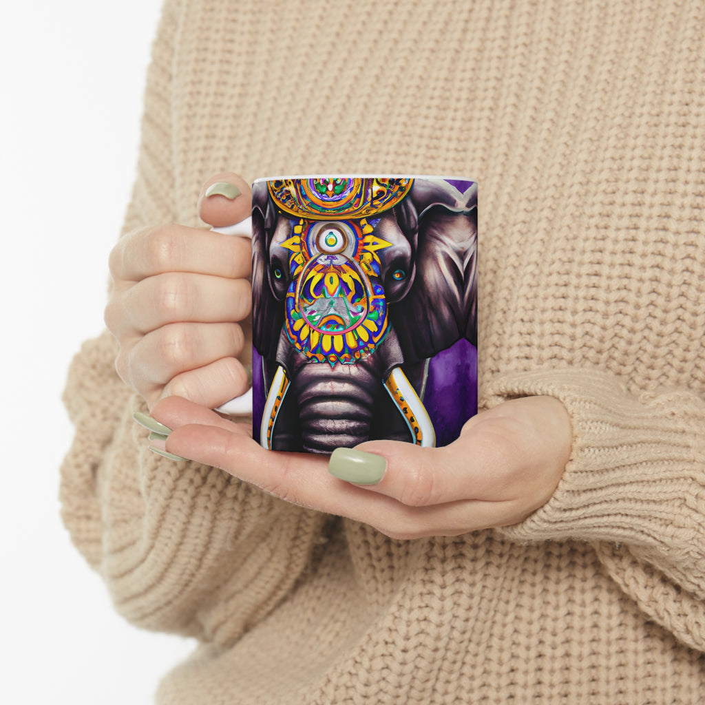 Ceramic Mug 11oz - Majestic Elephant 0001