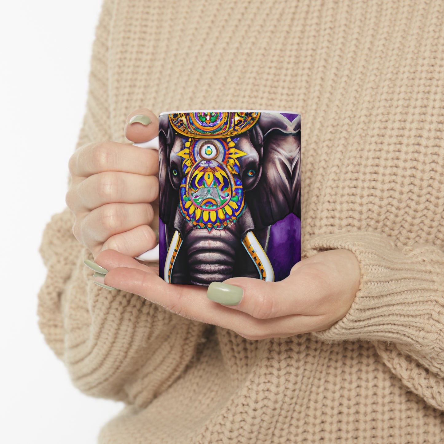 Ceramic Mug 11oz - Majestic Elephant 0001