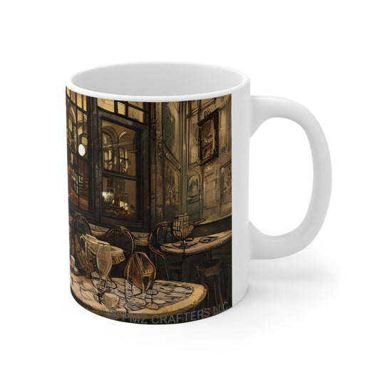Ceramic Mug 11oz - Cafe Table Brown 0001
