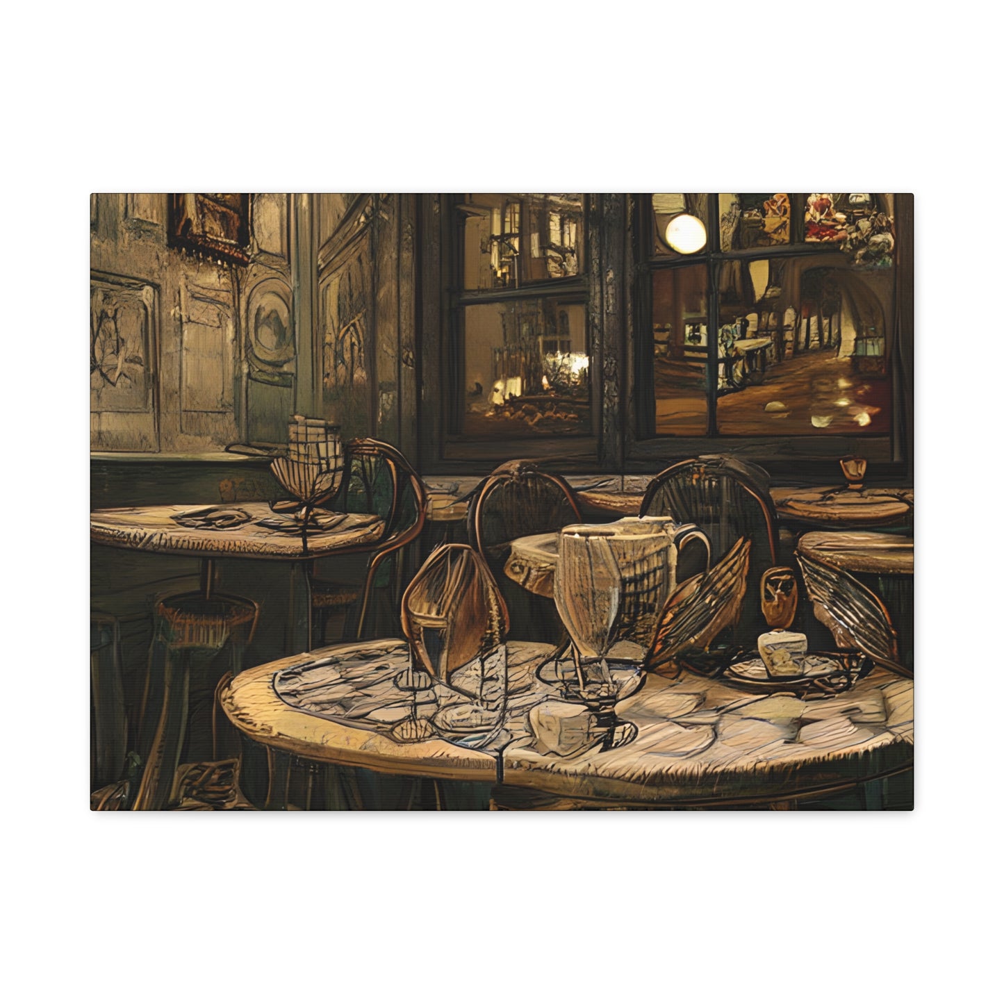 Canvas Gallery Wraps - Cafe Table Brown 0002
