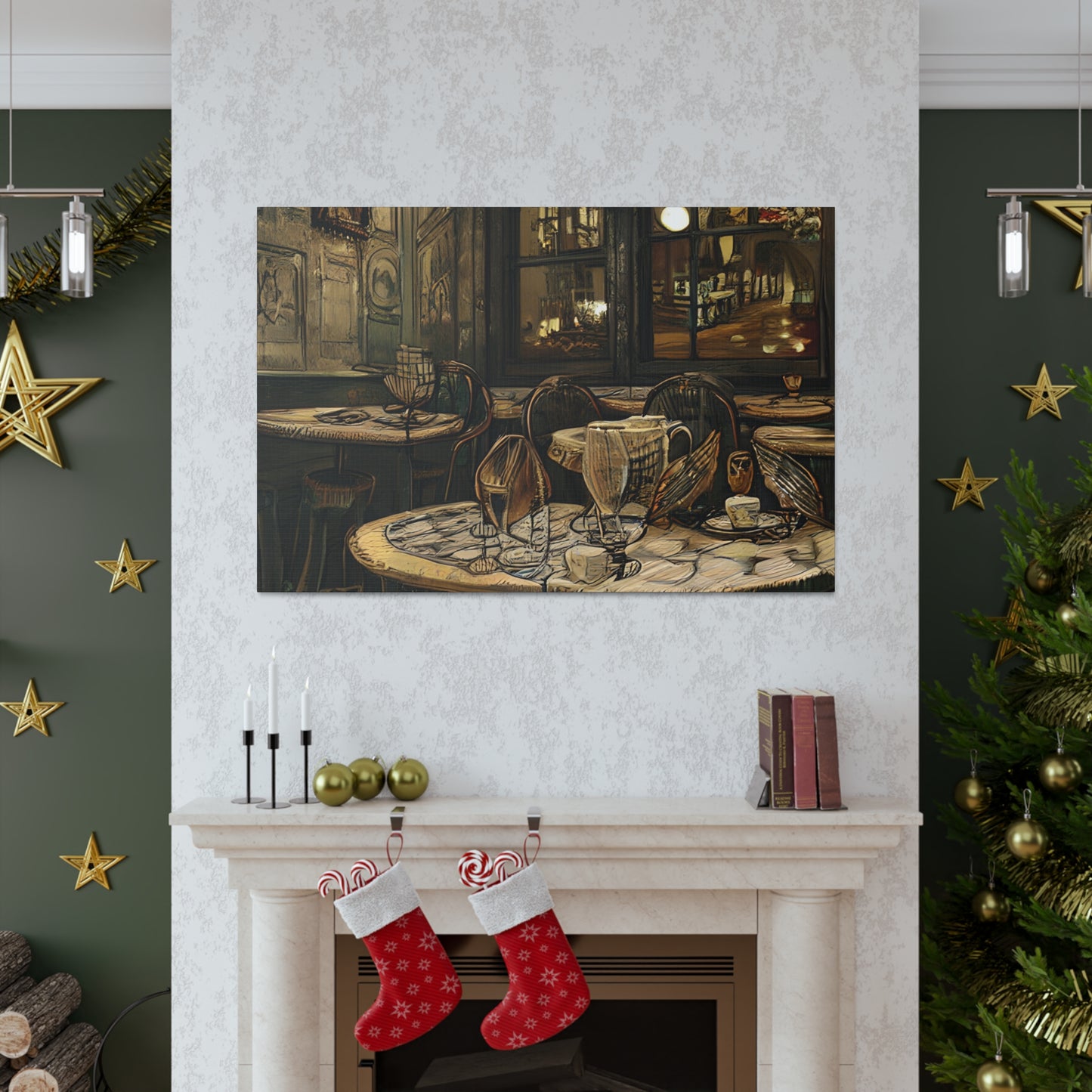 Canvas Gallery Wraps - Cafe Table Brown 0002