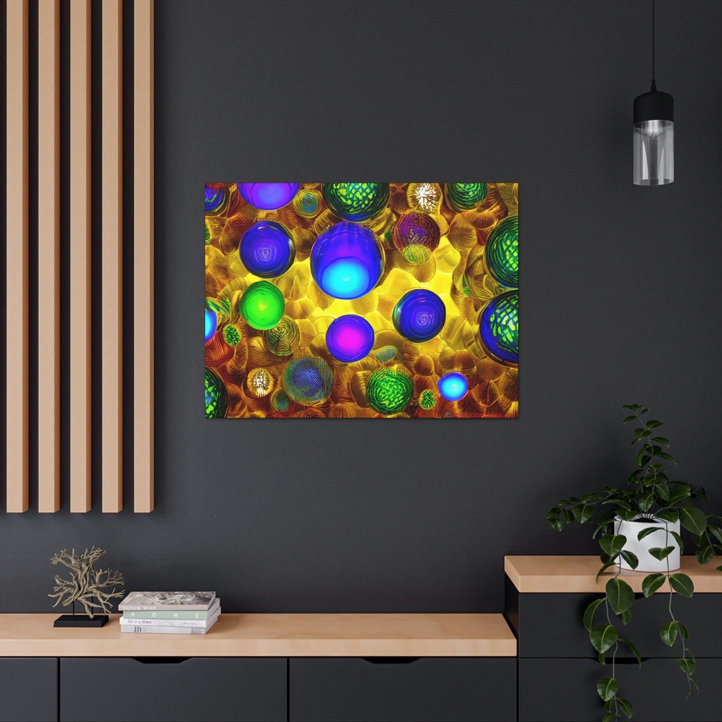 Canvas Gallery Wraps - 3D Vibrant Circles 0001