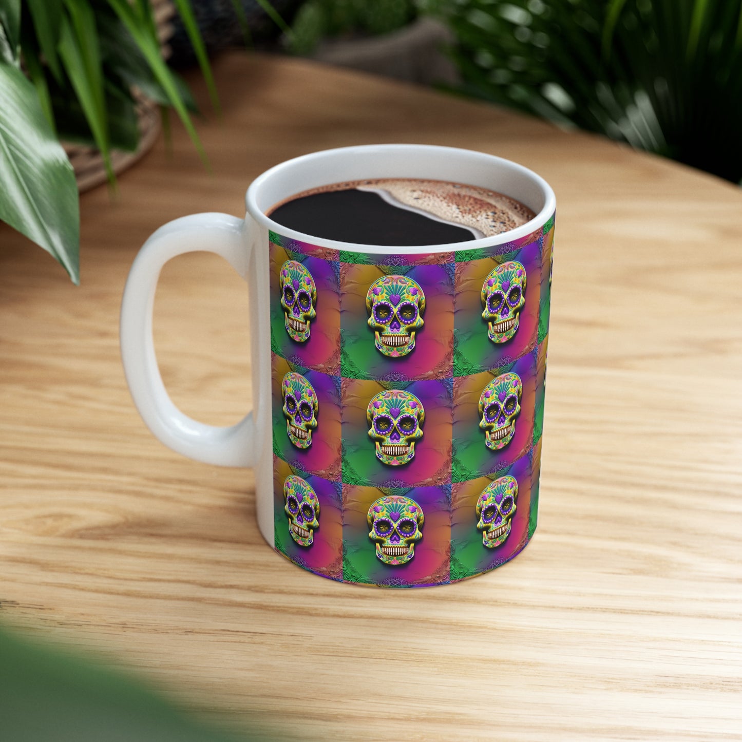 Ceramic Mug 11oz - Sugar Skull 0002