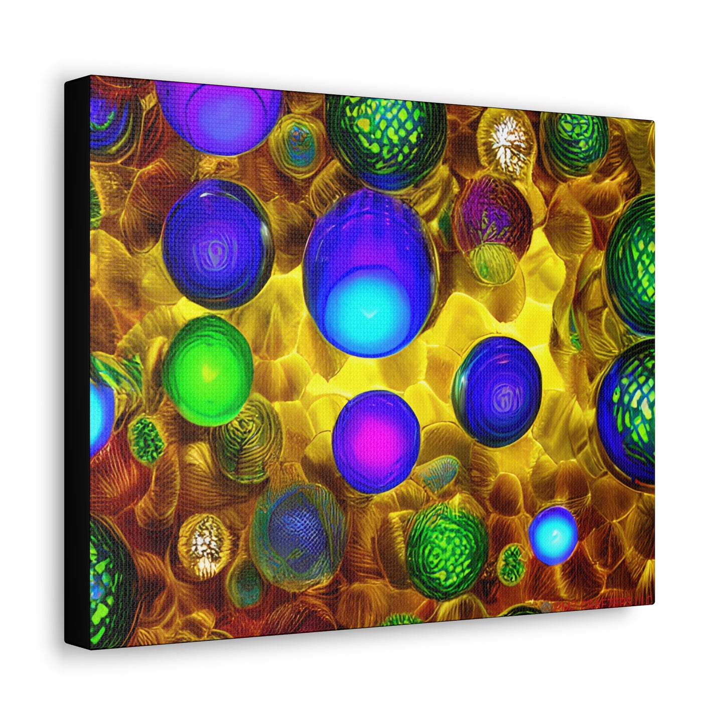 Canvas Gallery Wraps - 3D Vibrant Circles 0001