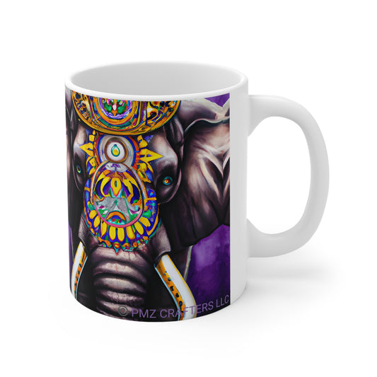 Ceramic Mug 11oz - Majestic Elephant 0001