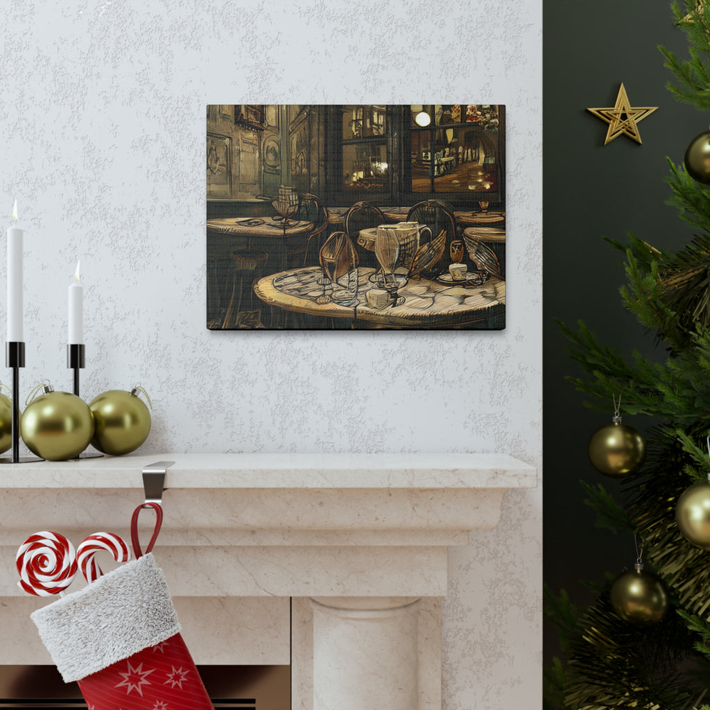 Canvas Gallery Wraps - Cafe Table Brown 0002