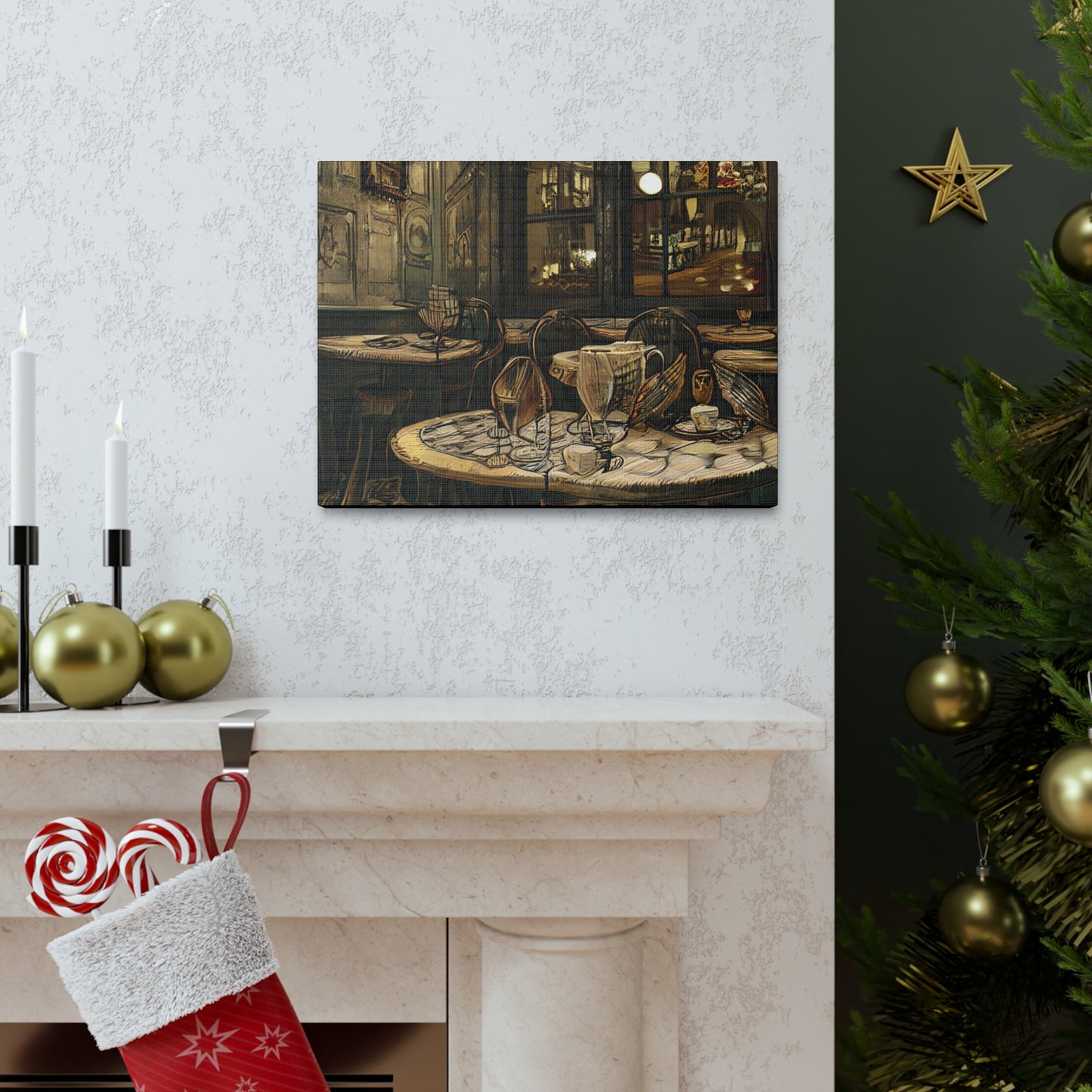 Canvas Gallery Wraps - Cafe Table Brown 0002