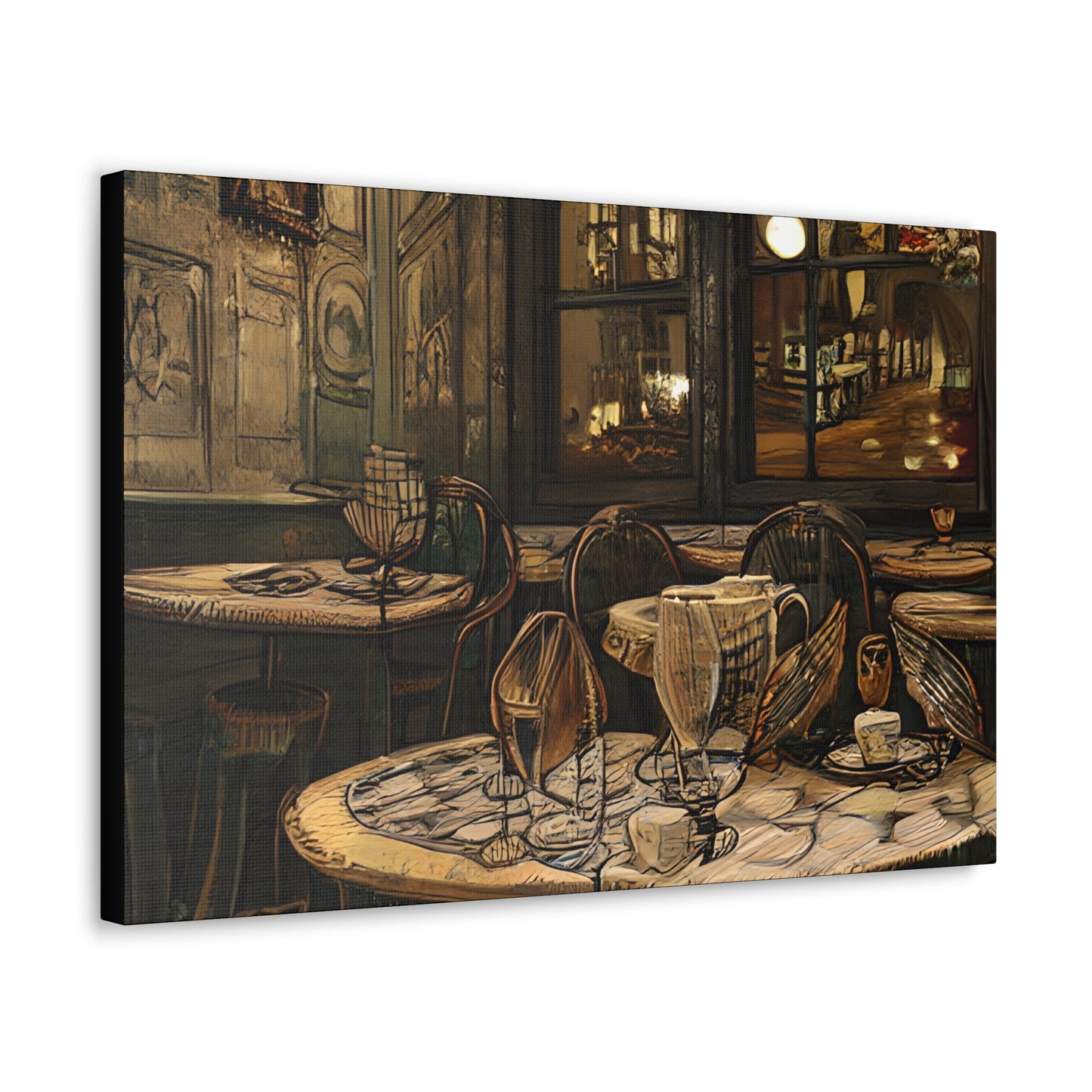 Canvas Gallery Wraps - Cafe Table Brown 0002