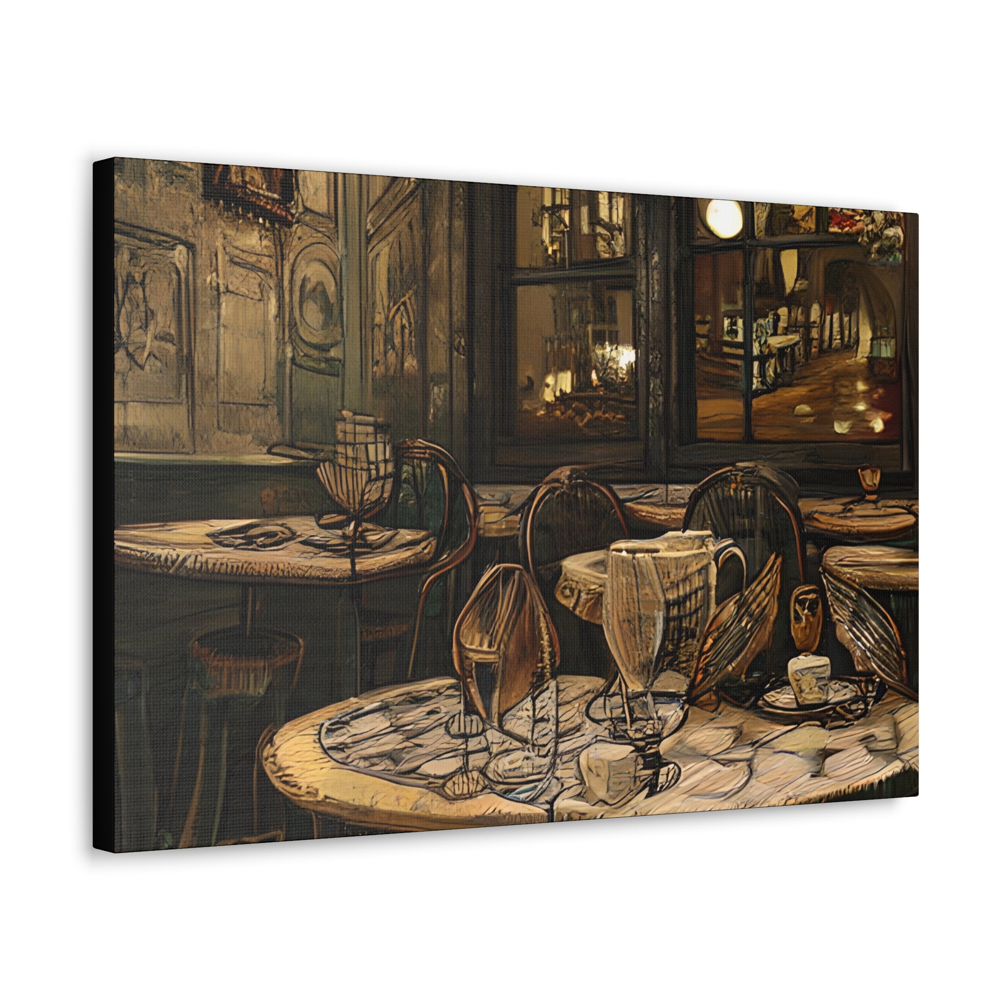 Canvas Gallery Wraps - Cafe Table Brown 0002
