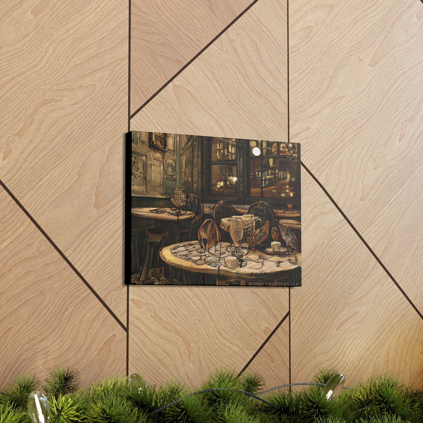 Canvas Gallery Wraps - Cafe Table Brown 0002