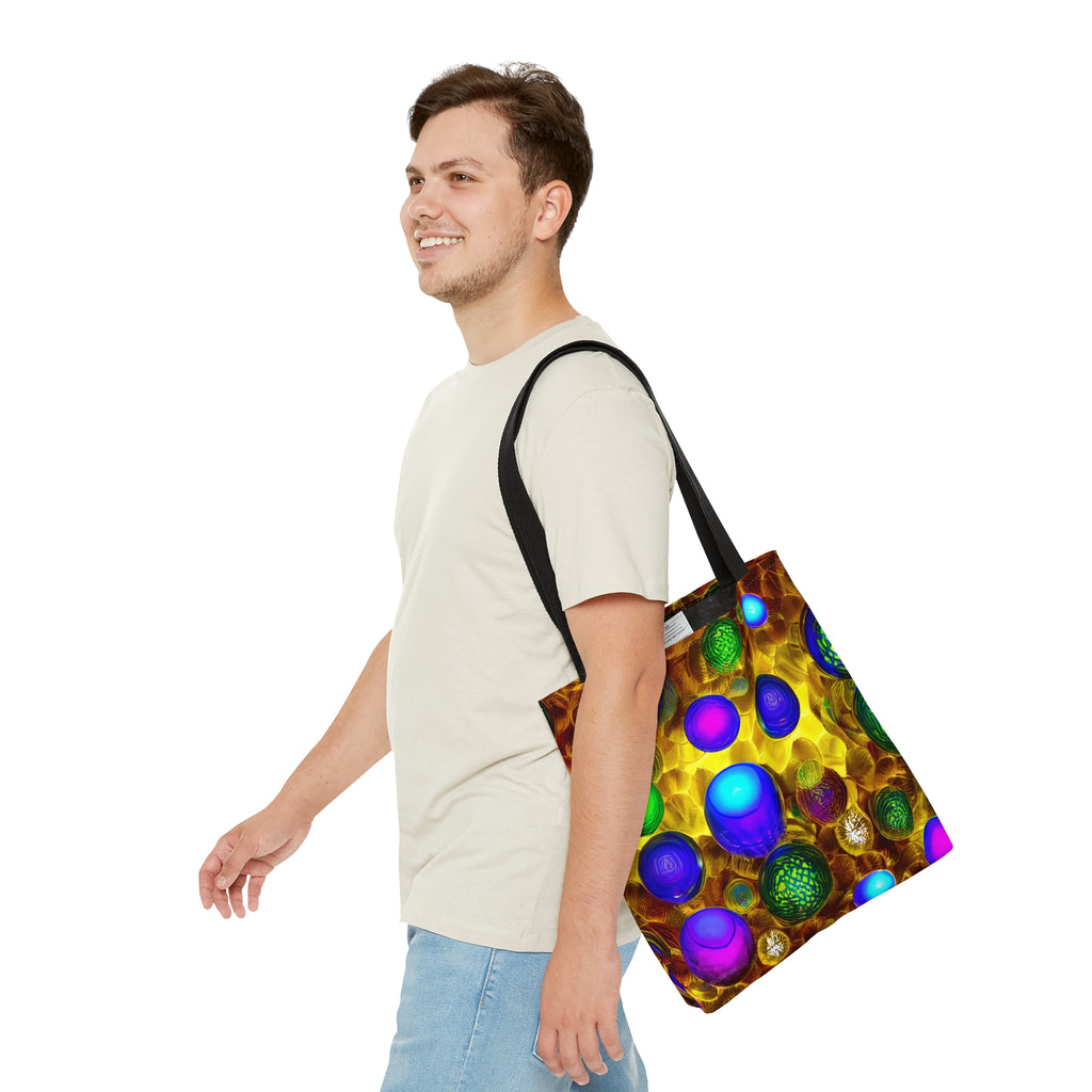 Tote Bag (AOP) - 3D Vibrant Circles 0001