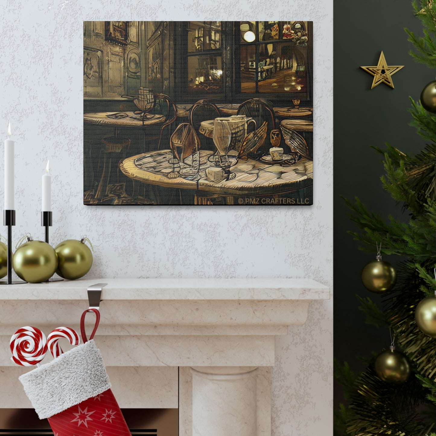 Canvas Gallery Wraps - Cafe Table Brown 0002