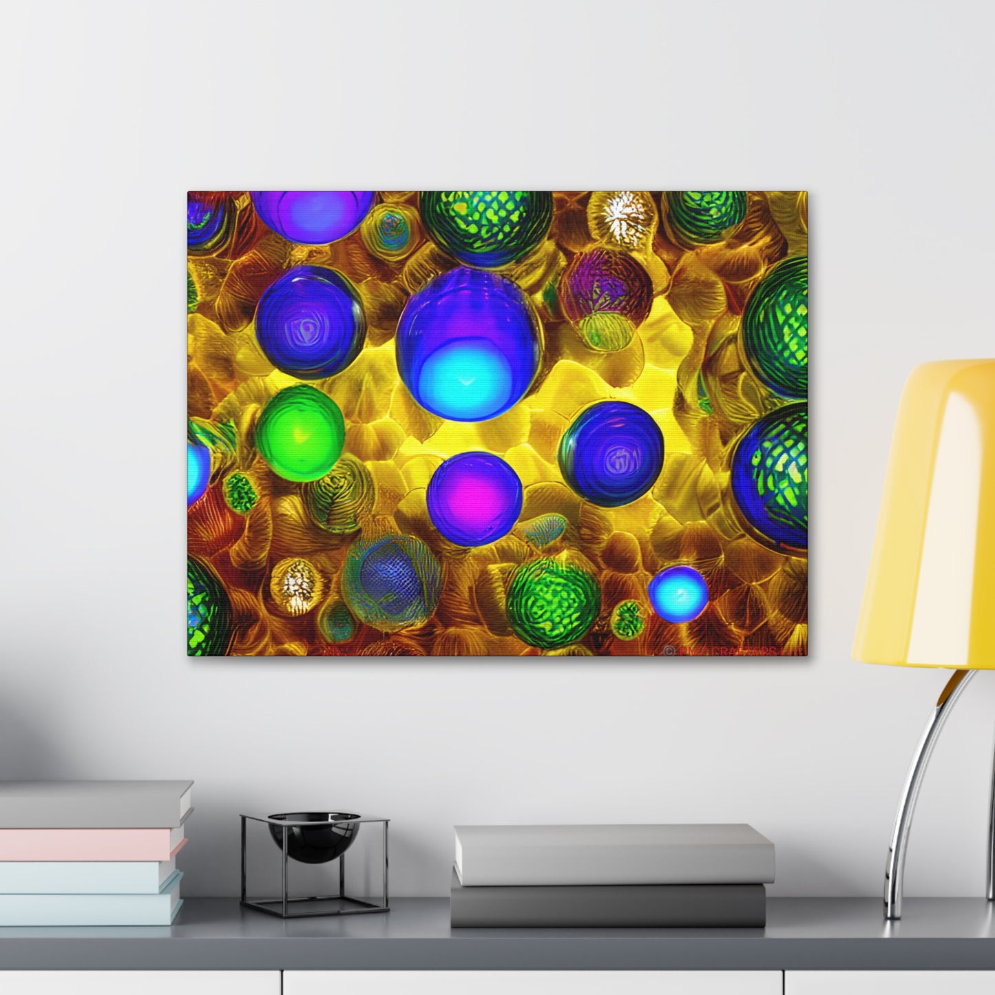 Canvas Gallery Wraps - 3D Vibrant Circles 0001
