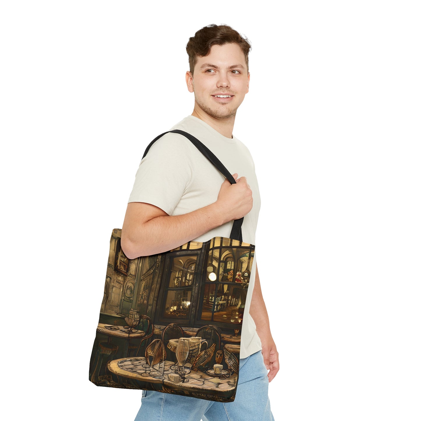 Tote Bag (AOP) - Cafe Table Brown 0001