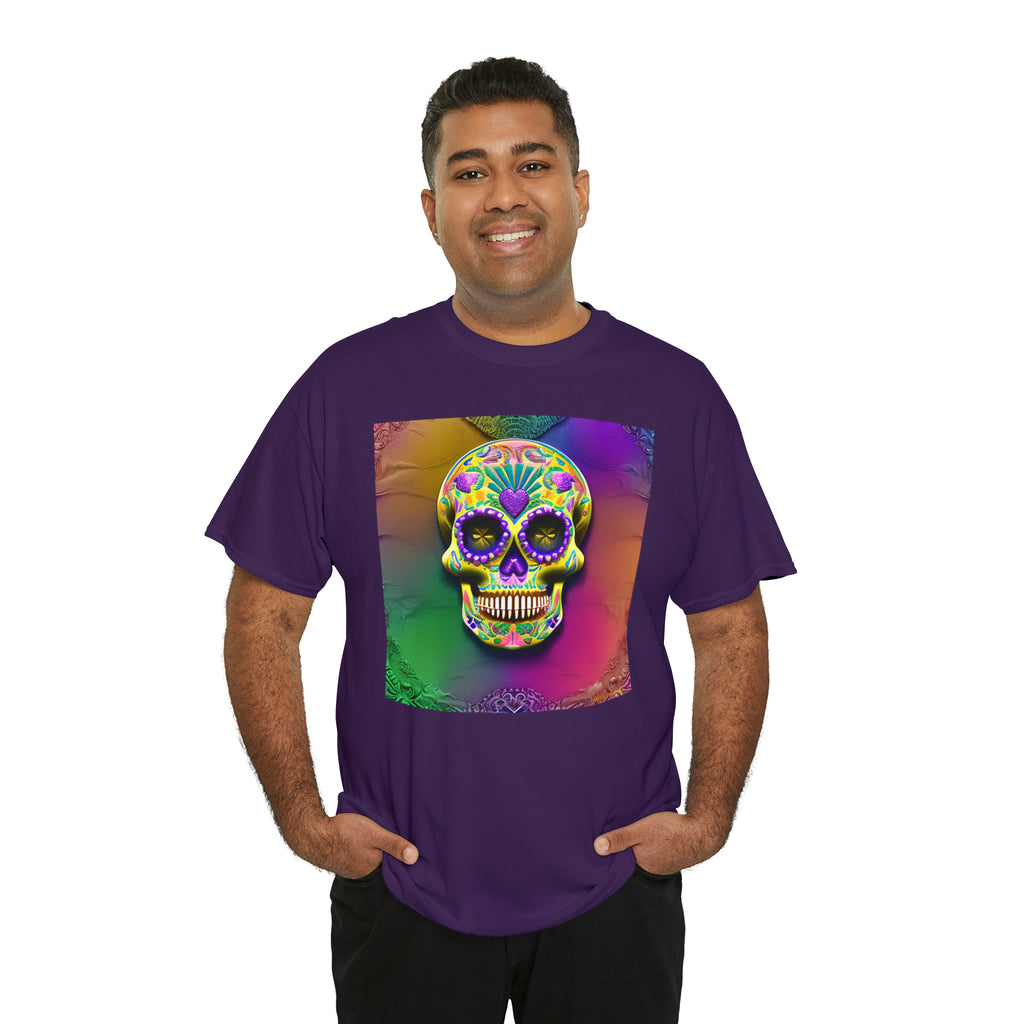 Unisex Heavy Cotton Tee - Sugar Skull 0002