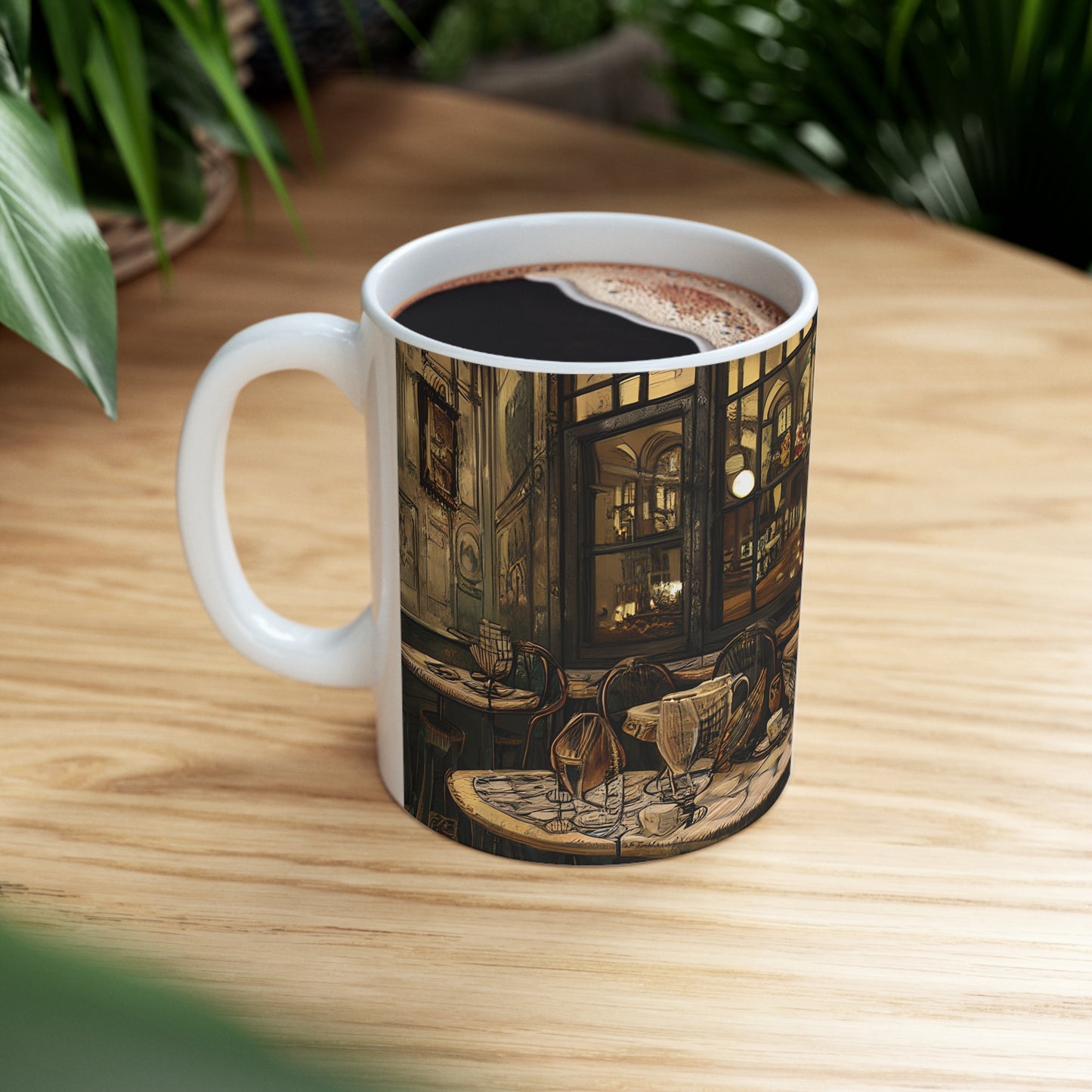 Ceramic Mug 11oz - Cafe Table Brown 0001