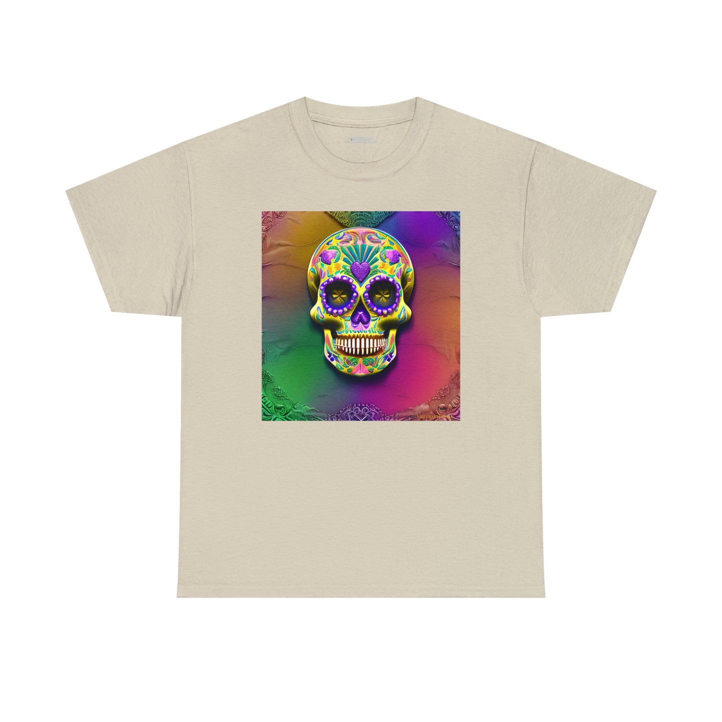 Unisex Heavy Cotton Tee - Sugar Skull 0002